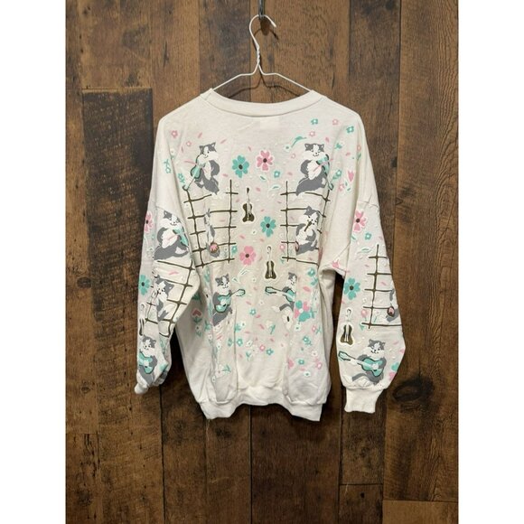 Vintage Smartset Cat Crewneck Musical Small - Picture 4 of 7